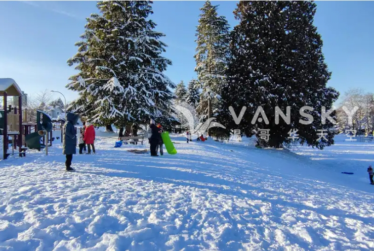 burnaby 平地1房1厅1卫，家门前就是公园